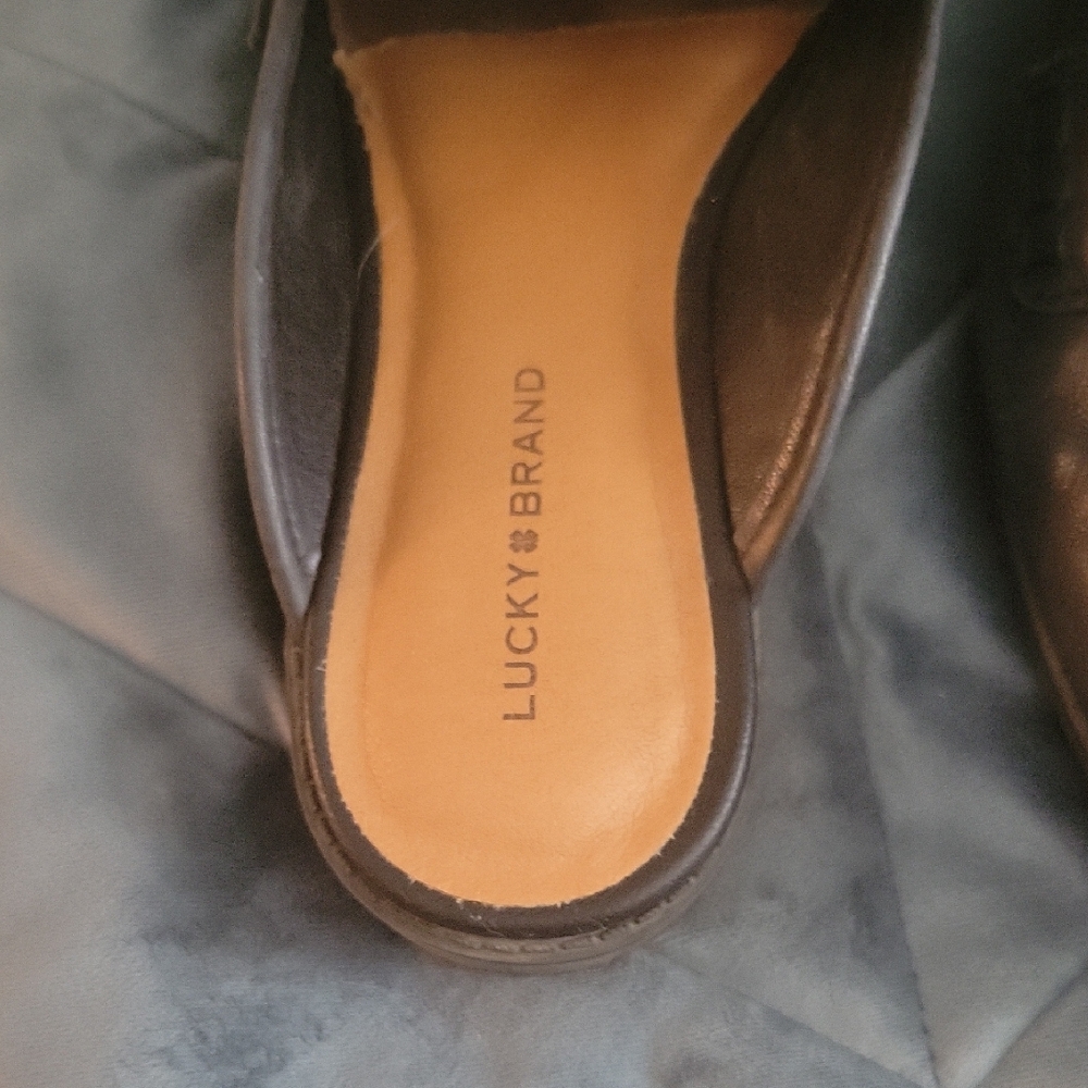Lucky Brand Black Loafer Mules - Picture 2 of 7